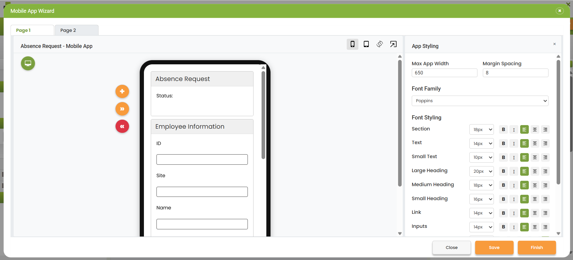 Mobile App Styling