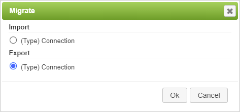 Migrating Connections - Export
