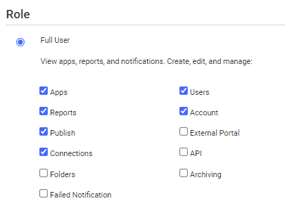 Assigning Account Admin Perms - Settings Dshbrd Role Section