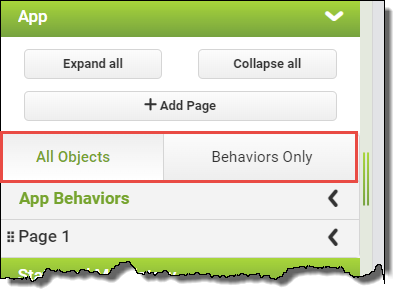 Search Behavior Only Objects
