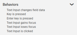 Table - Text Input Behaviors