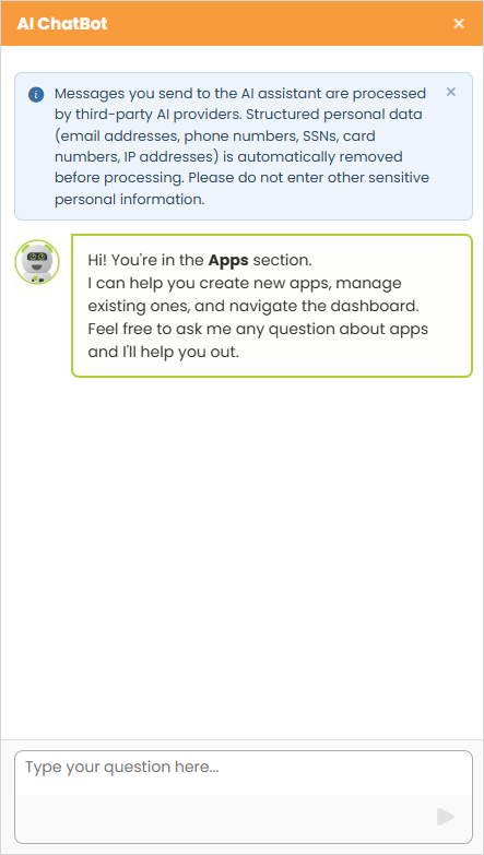 AI Chatbot Interface