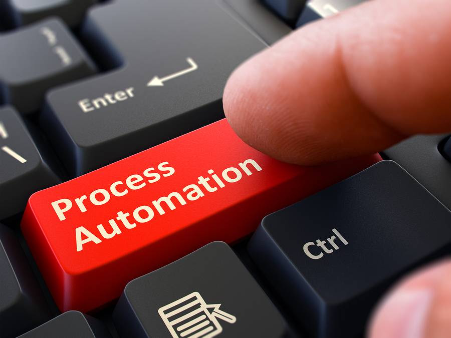 Image of a keyboard with "process automation" key. | PerfectApps